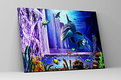 Obraz Morské kráľovstvo s delfínmi 1794